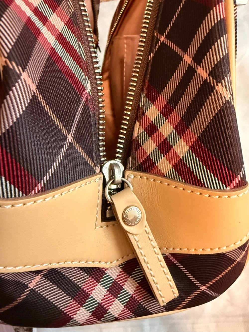 Burberry London Blue Label Canvas and Leather Handbag - Picture 13 of 17